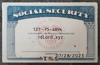 SSN Authentic id front side