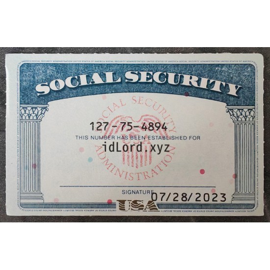 SSN Authentic id front side SSN Authentic id front side