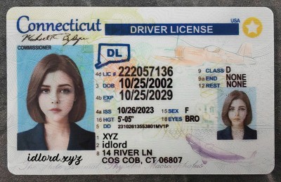 Connecticut Authentic id front side