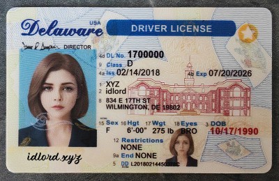 Delaware Authentic id front side