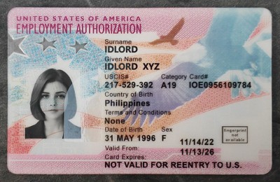 Ead Authentic id front side