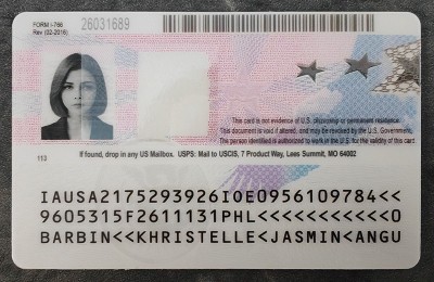 Ead Authentic ids back side