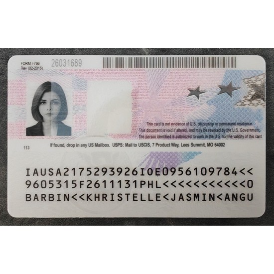 Ead Authentic ids back side Ead Authentic ids back side