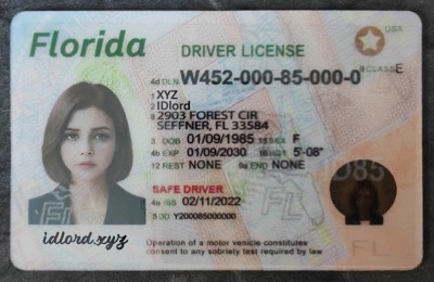 Florida Authentic id front side