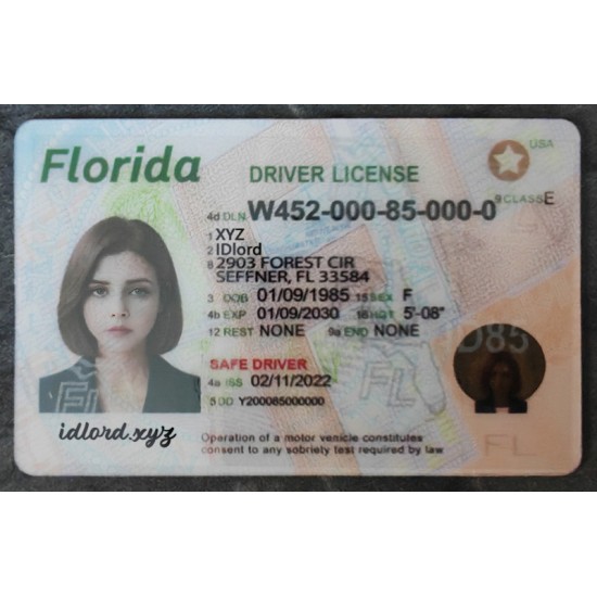 Florida Authentic id front side Florida Authentic id front side