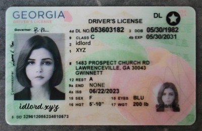 Georgia Authentic id front side