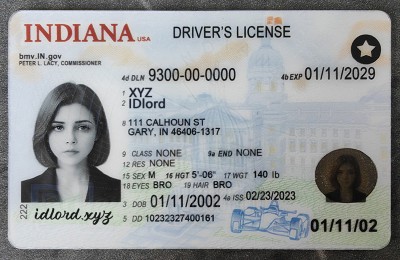 Indiana Authentic id front side
