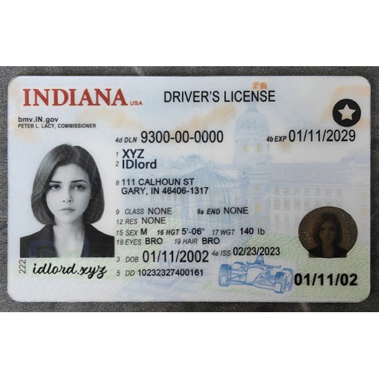 Indiana Authentic id front side Indiana Authentic id front side