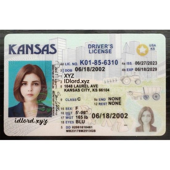 Kansas Authentic id front side Kansas Authentic id front side