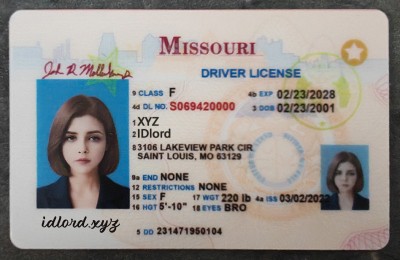 	 Missouri Authentic id front side