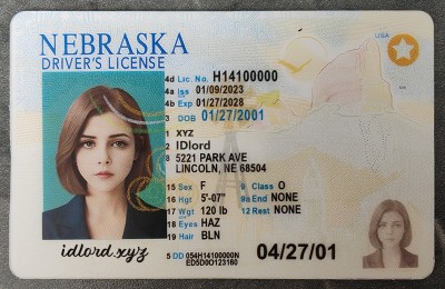 Nebraska Authentic id front side
