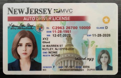 New Jersey Authentic id front side