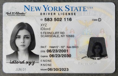 New York Authentic id front side