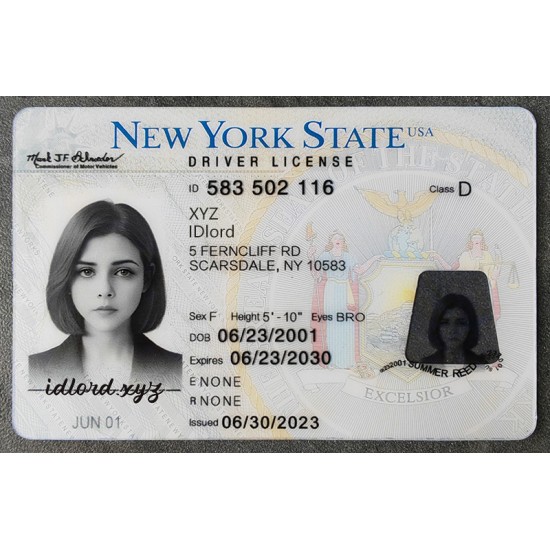 New York Authentic id front side New York Authentic id front side