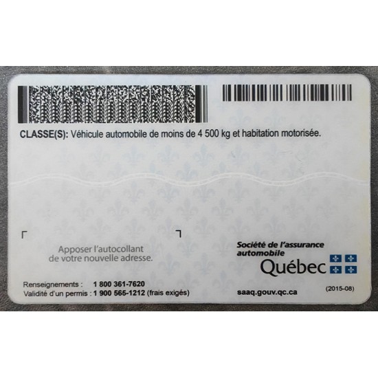 Quebec Authentic Dirvers Licence Quebec Authentic Dirvers Licence