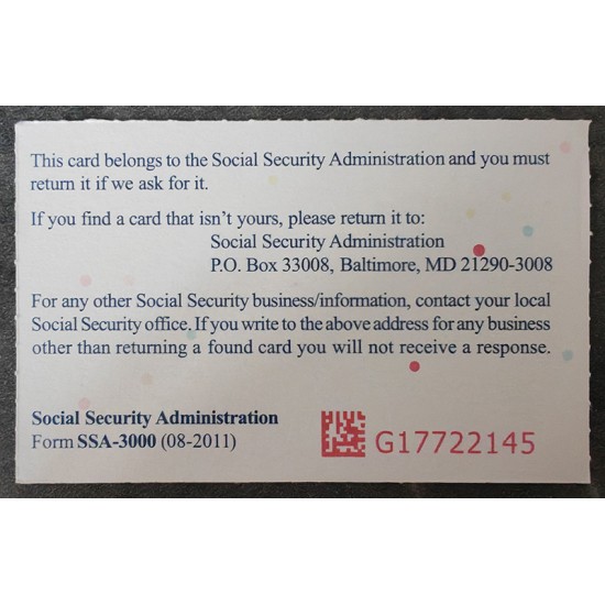 SSN Card SSN Card