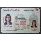 South Carolina Authentic id front side South Carolina Authentic id front side