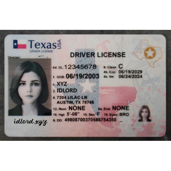 Texas Authentic id front side Texas Authentic id front side