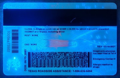 Texas Authentic Dirvers Licence
