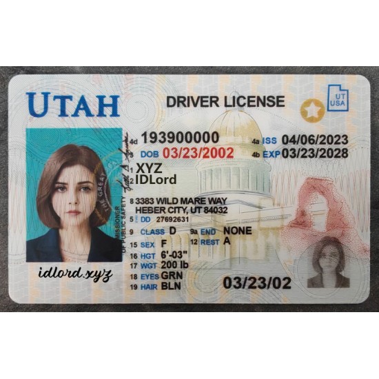 Utah Authentic id front side Utah Authentic id front side