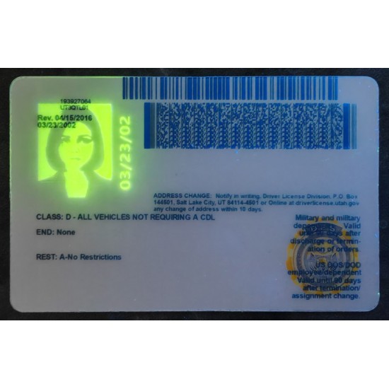 Utah Authentic Dirvers Licence Utah Authentic Dirvers Licence