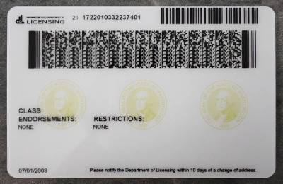 Washington Authentic Dirvers Licence