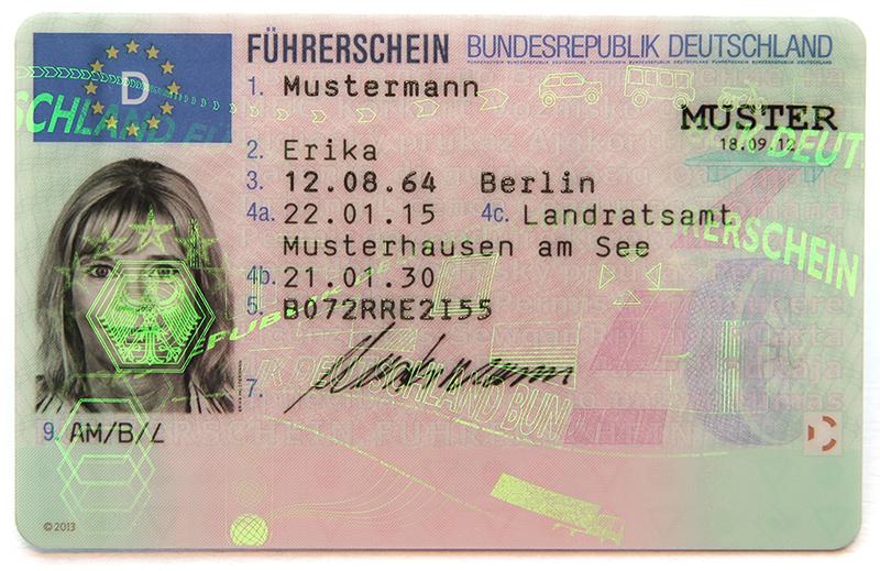 Germany Authentic DL front side