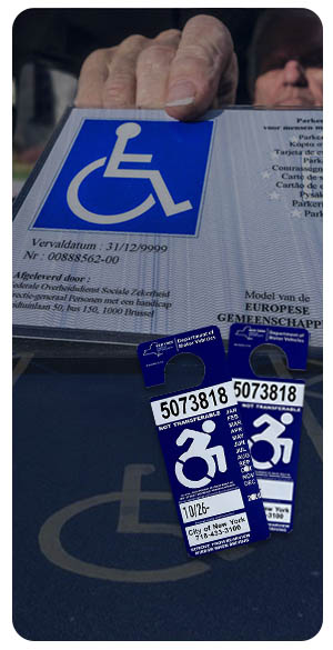 Authentic handciap parking permit, authentic handciap parking permit series